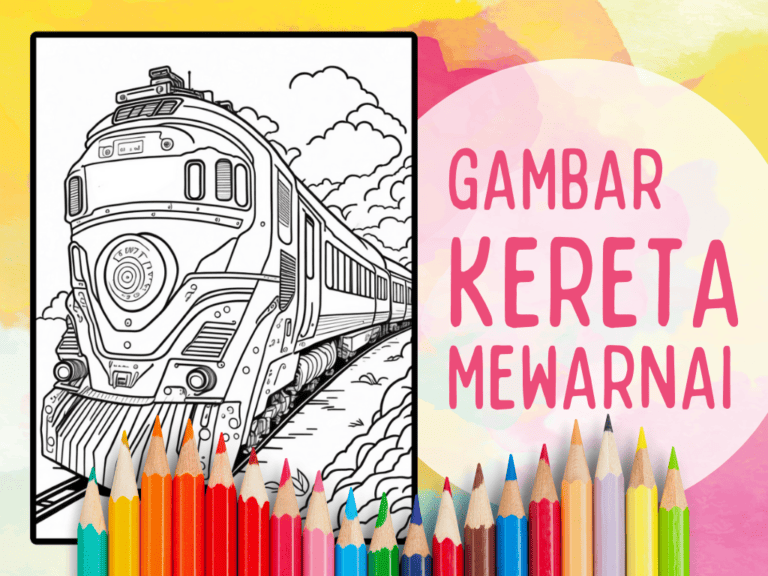 Koleksi Gambar Mewarnai Kereta: 40 Gambar PNG Siap Print - TitipSandal